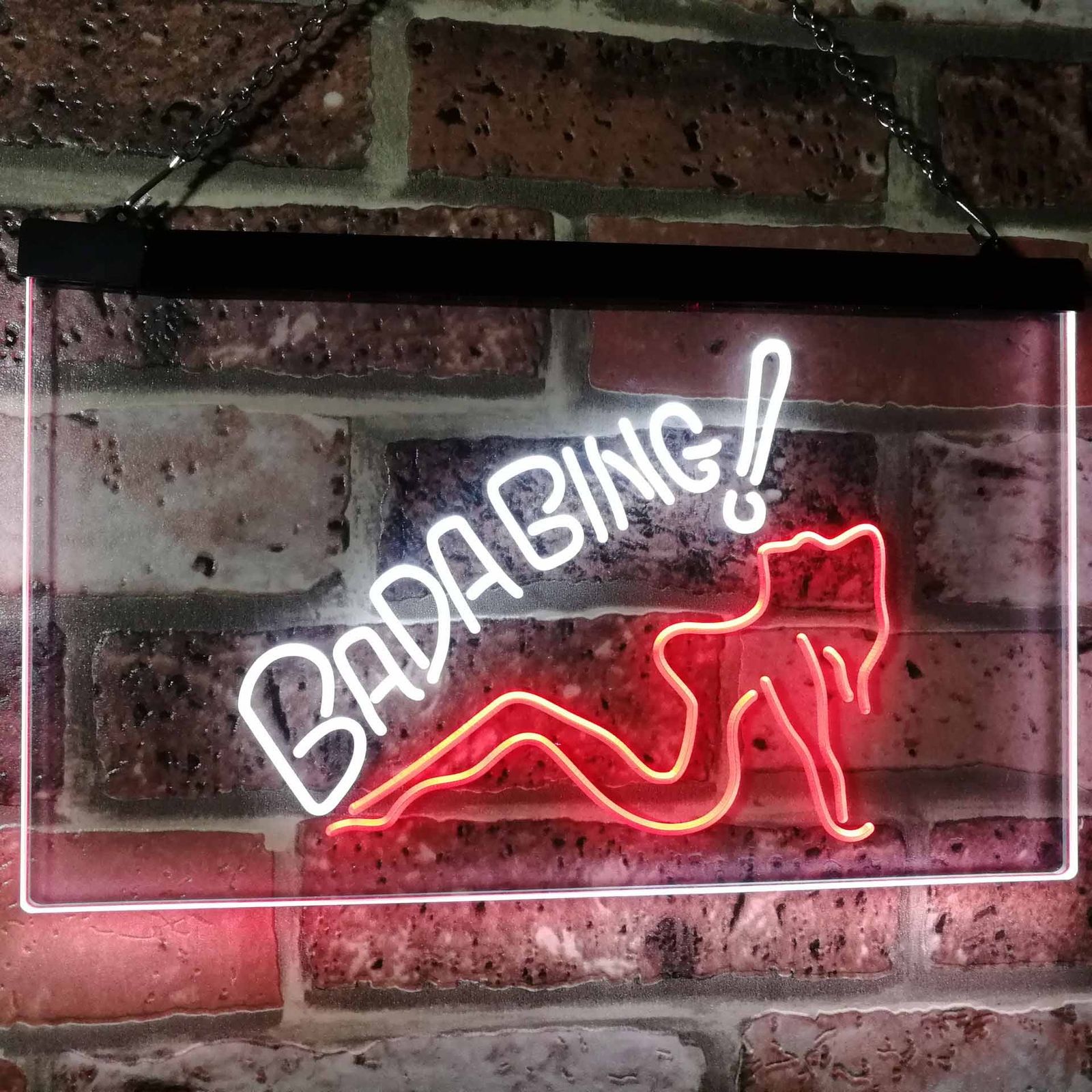 Bada Bing Girl Dual Color Led Neon Sign
